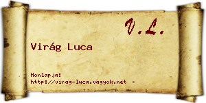Virág Luca névjegykártya