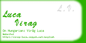 luca virag business card